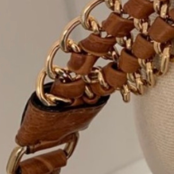 Antonio Melani Embossed Brown Leather Shoulder Bag - Picture 5 of 5